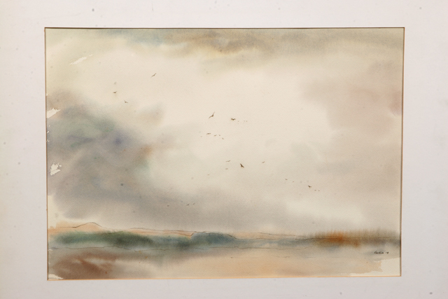 Gulls, Dunes, and Sky